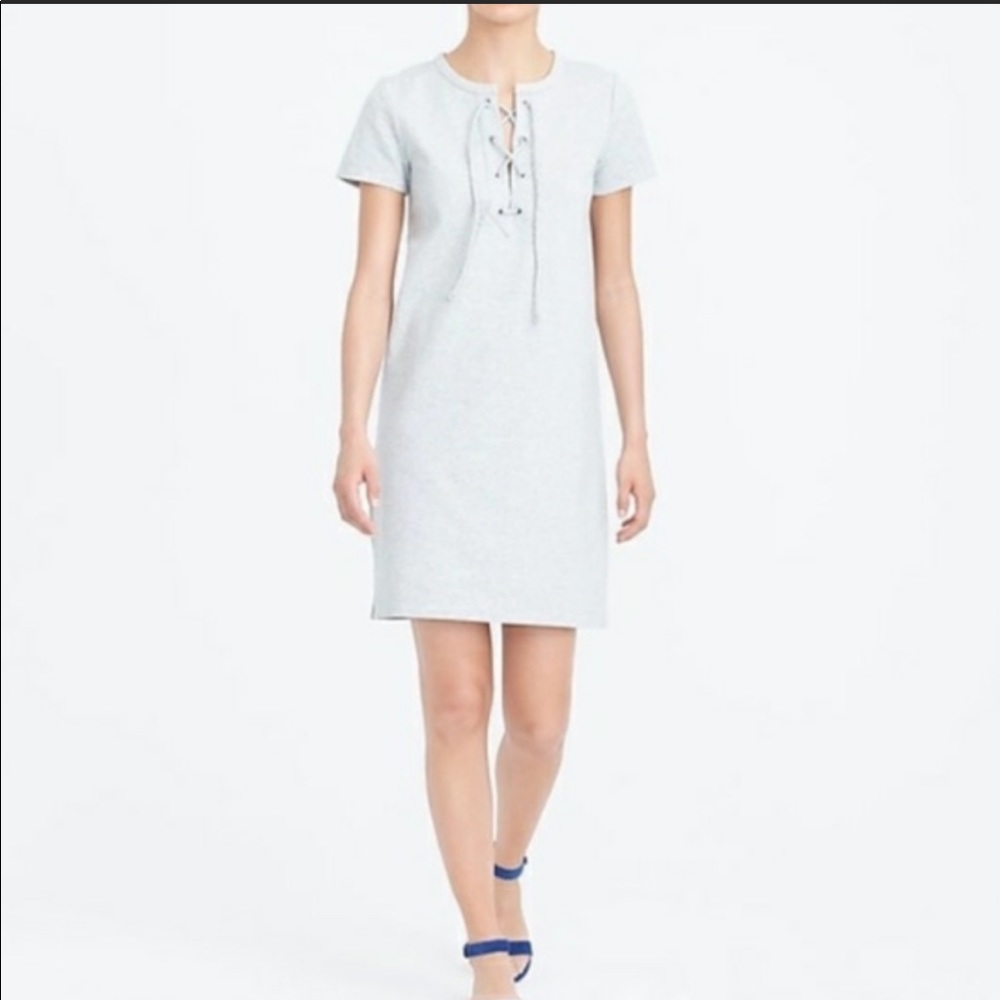NWOT J. Crew Gray Short Sleeve Knit Dress